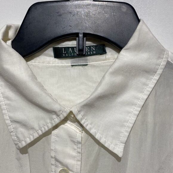 Lauren Ralph Lauren Men's White Collared Long Sleeve Button Up Shirt Size XL - Picture 6 of 9